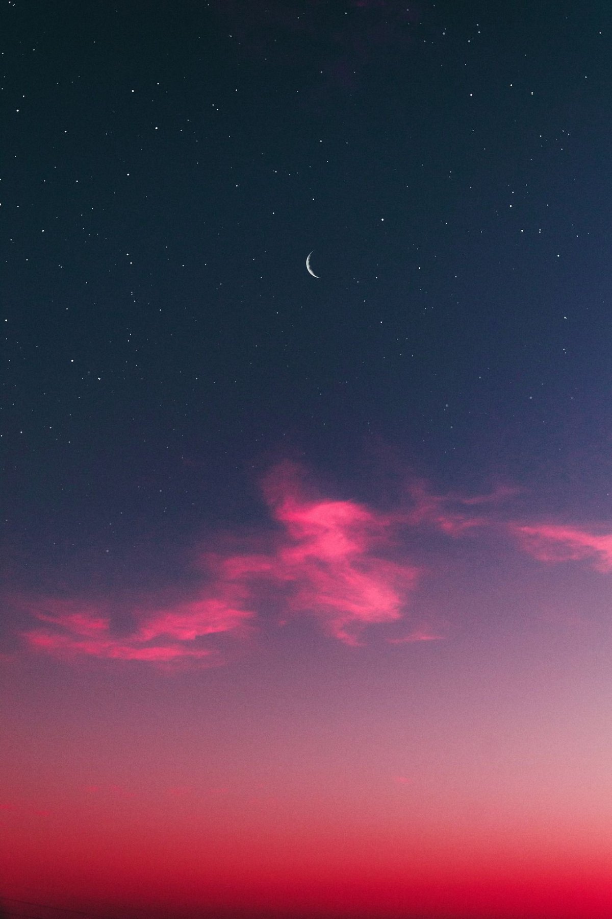 Звездное небо розовое