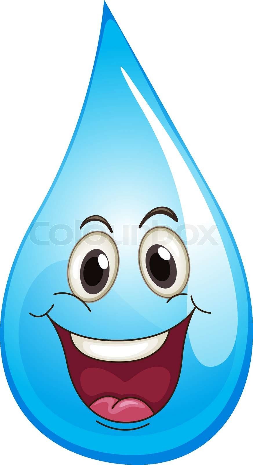 Капля воды мультяшная
