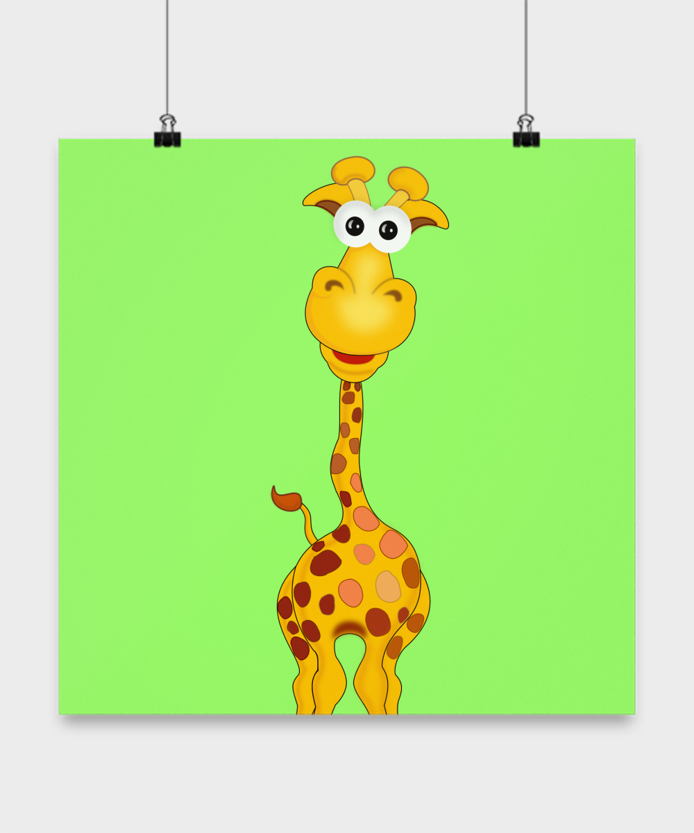 Жираф мультяшный прикольный