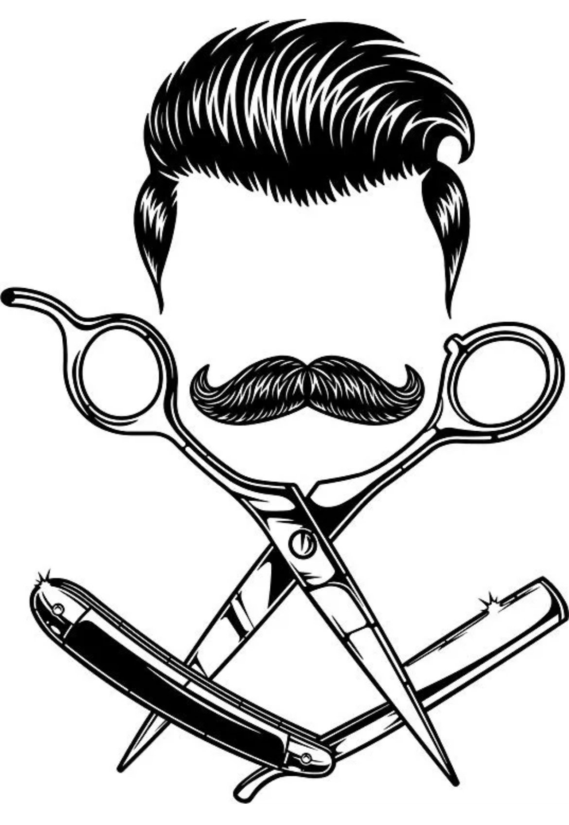 Шаблон парикмахер мужской