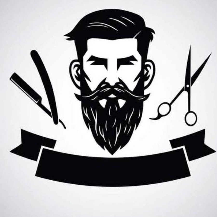 Мужская парикмахерская логотип