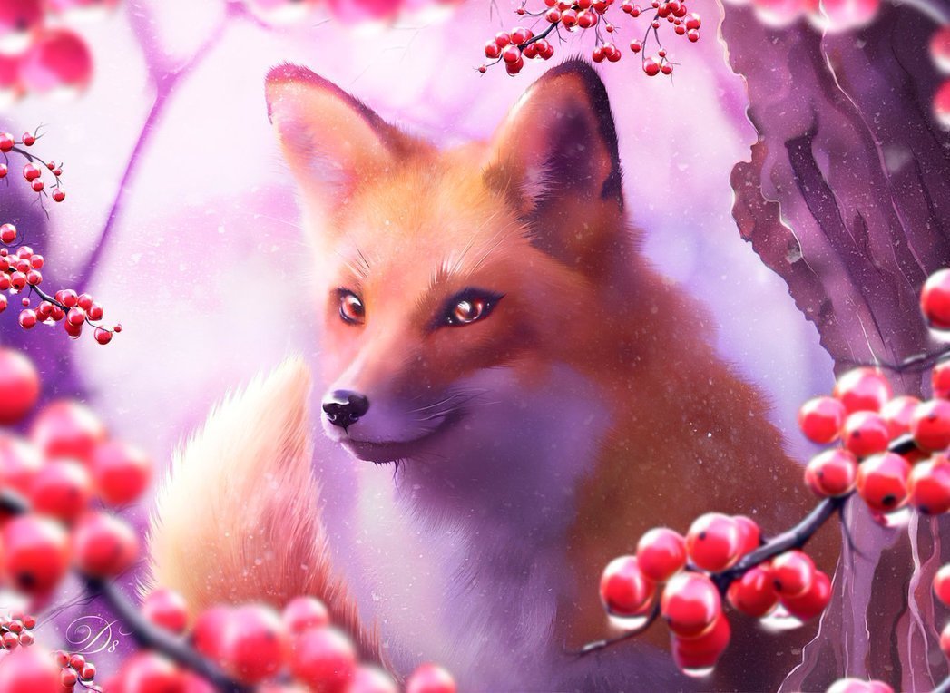 Лисы арт