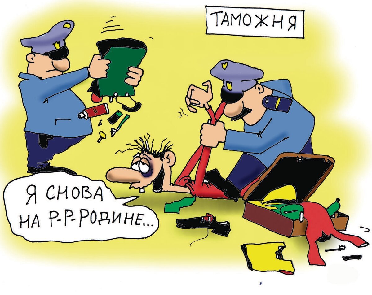 Таможенник карикатура