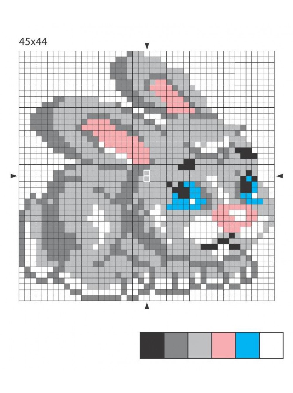 Багз Банни схема вышивки крестом