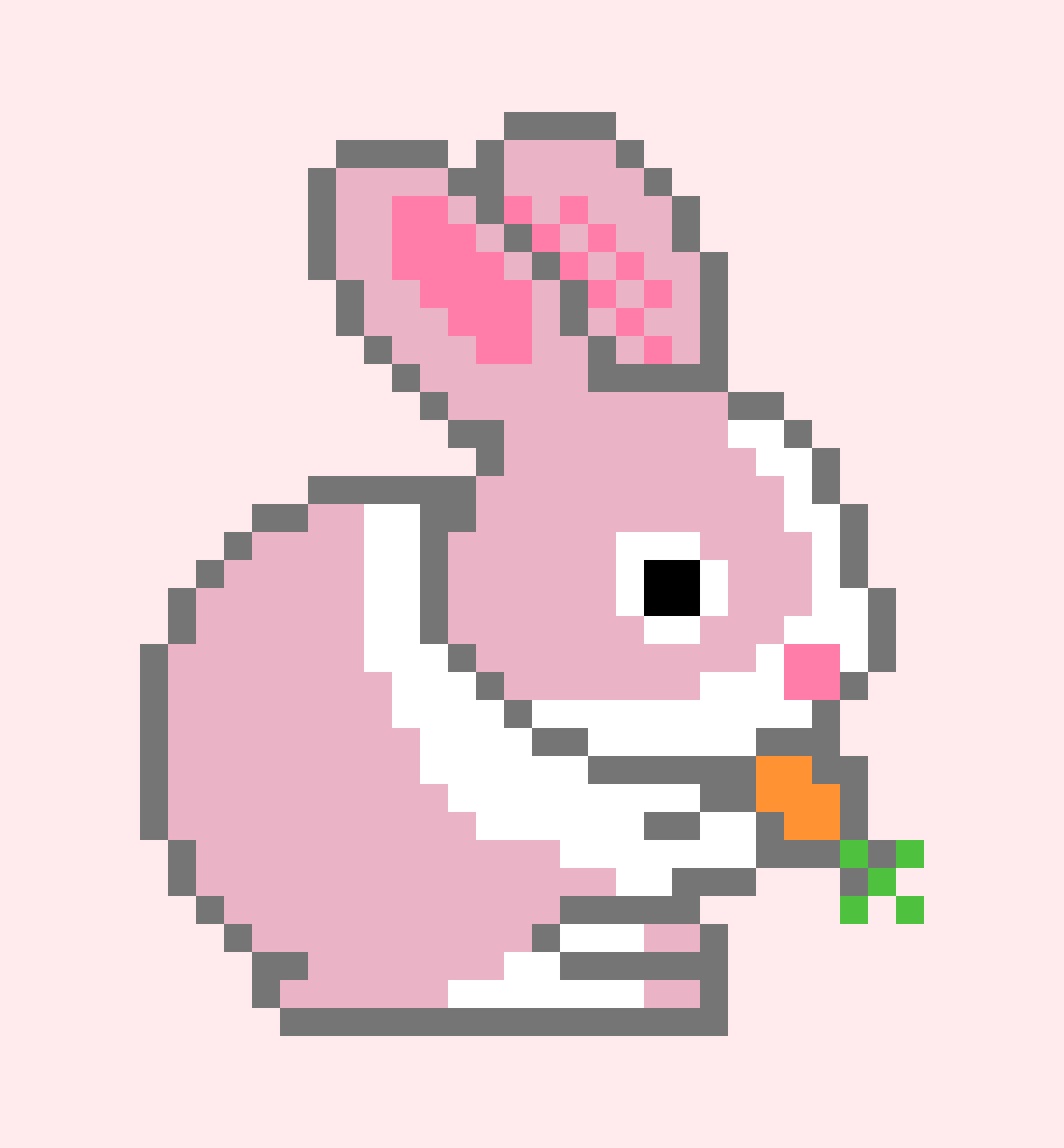 Кролик по клеточкам для вышивания