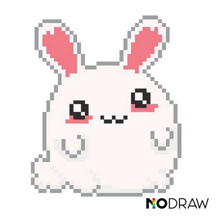 Схема вышивки кролика крестиком