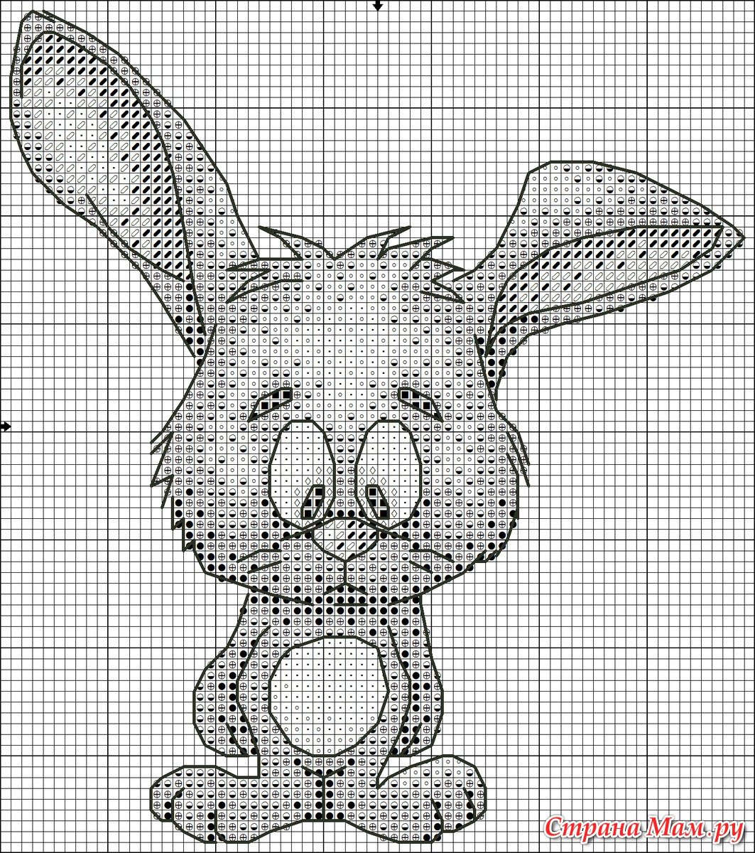 Багз Банни схема вышивки крестом