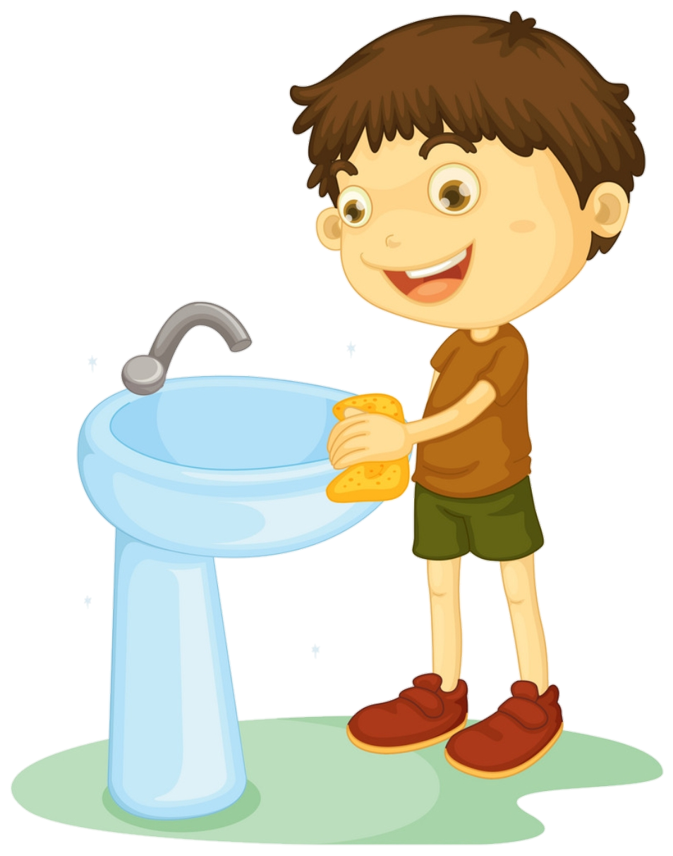 Мальчик умывается