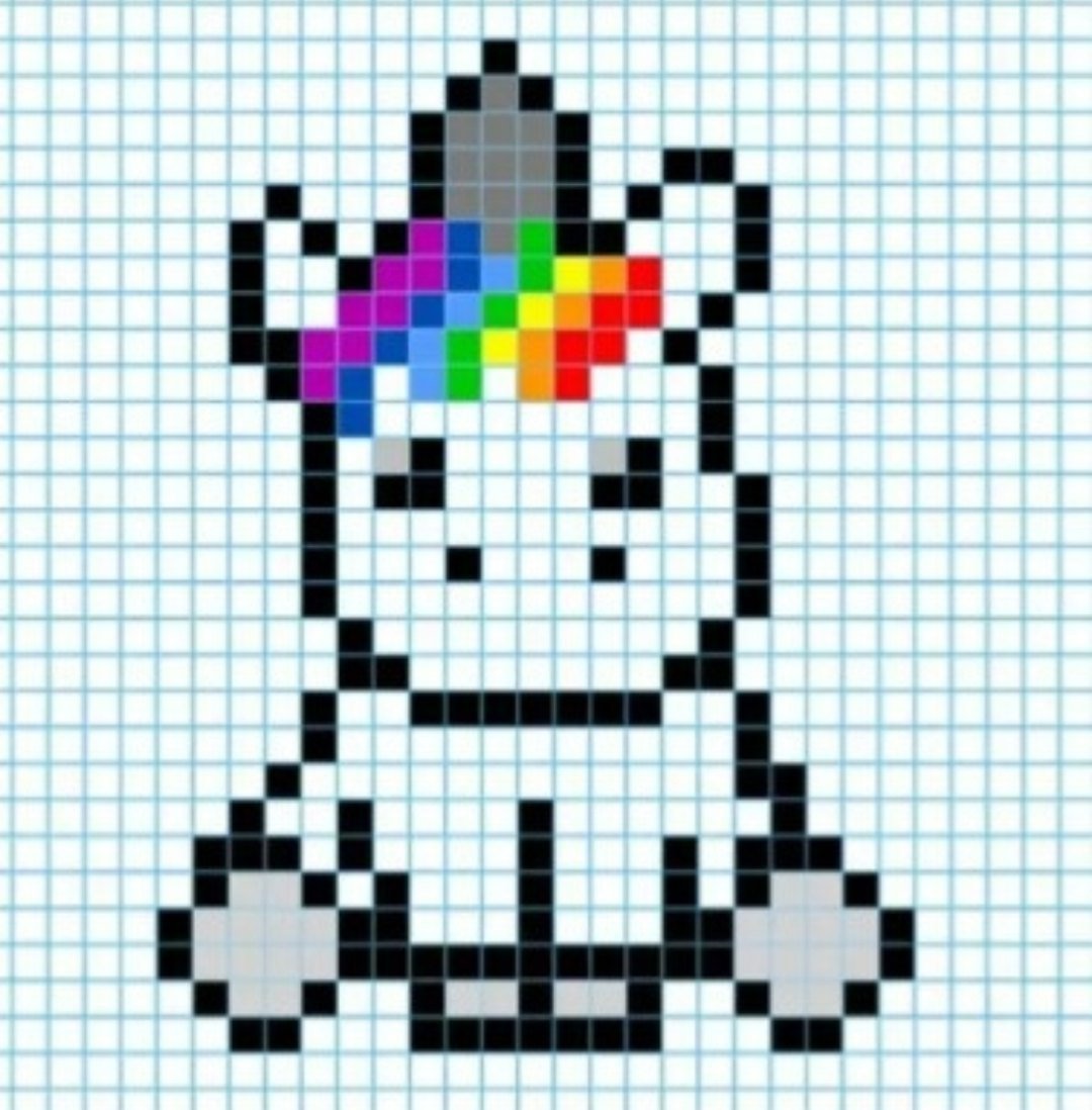 Рисунки в клеточку легкие