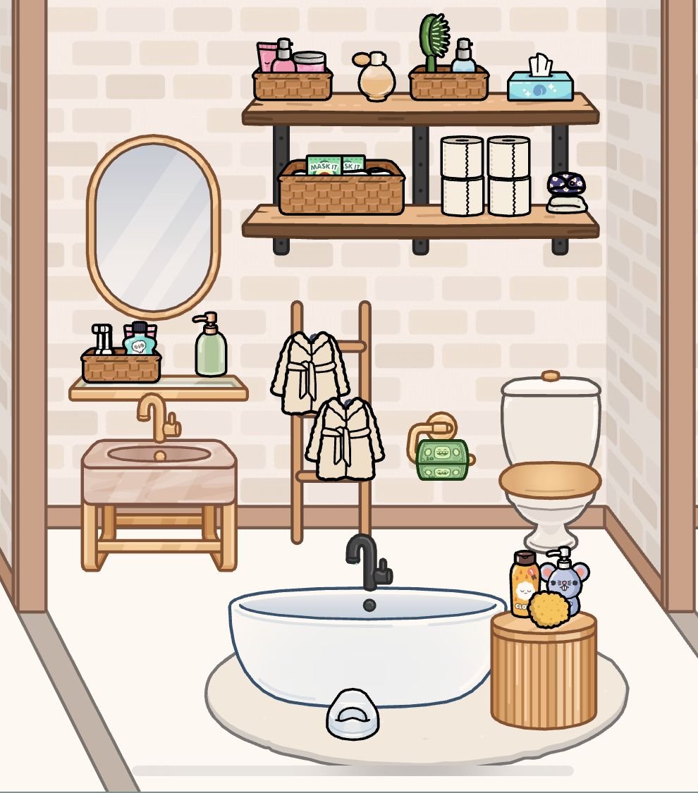 Бумажный домик для бумажных кукол toca boca