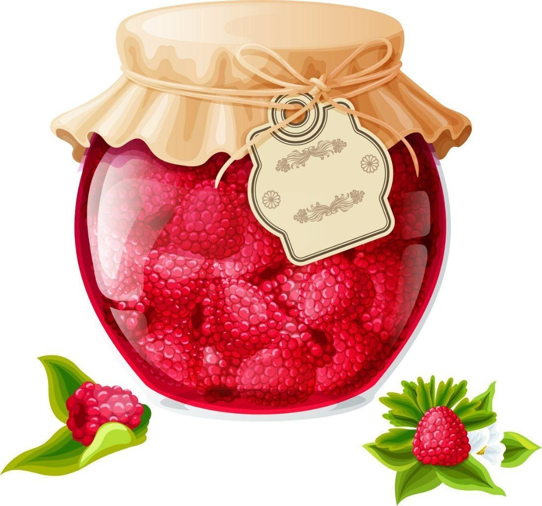 Баночка малинового варенья