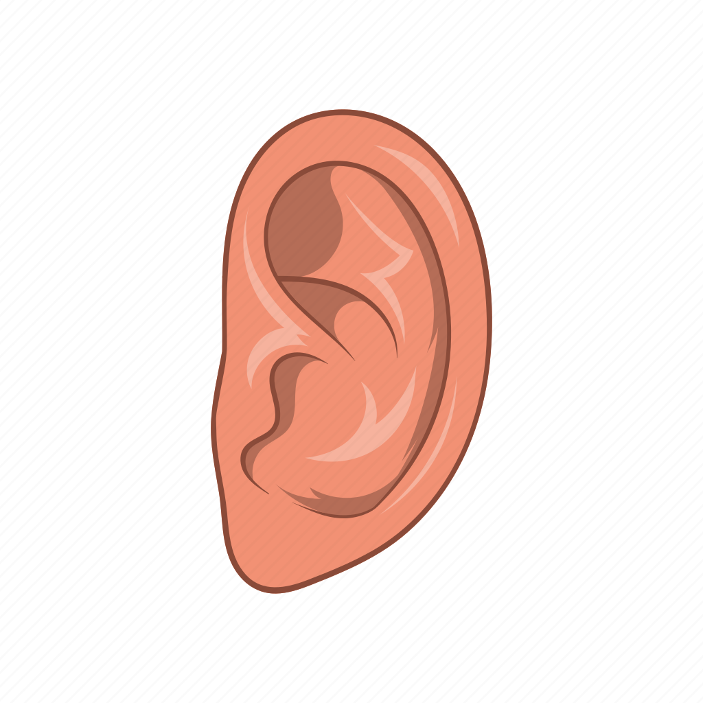 Черно-белая картинка ушей в кружке