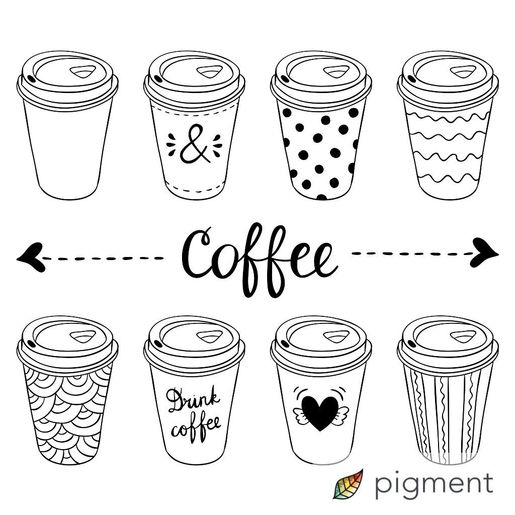 Наклейки напитки для скетчбука