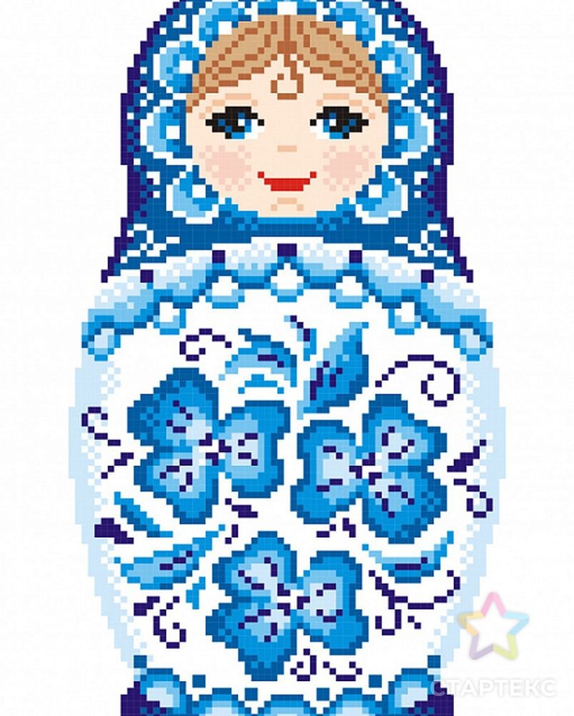 Матрёшка Гжель