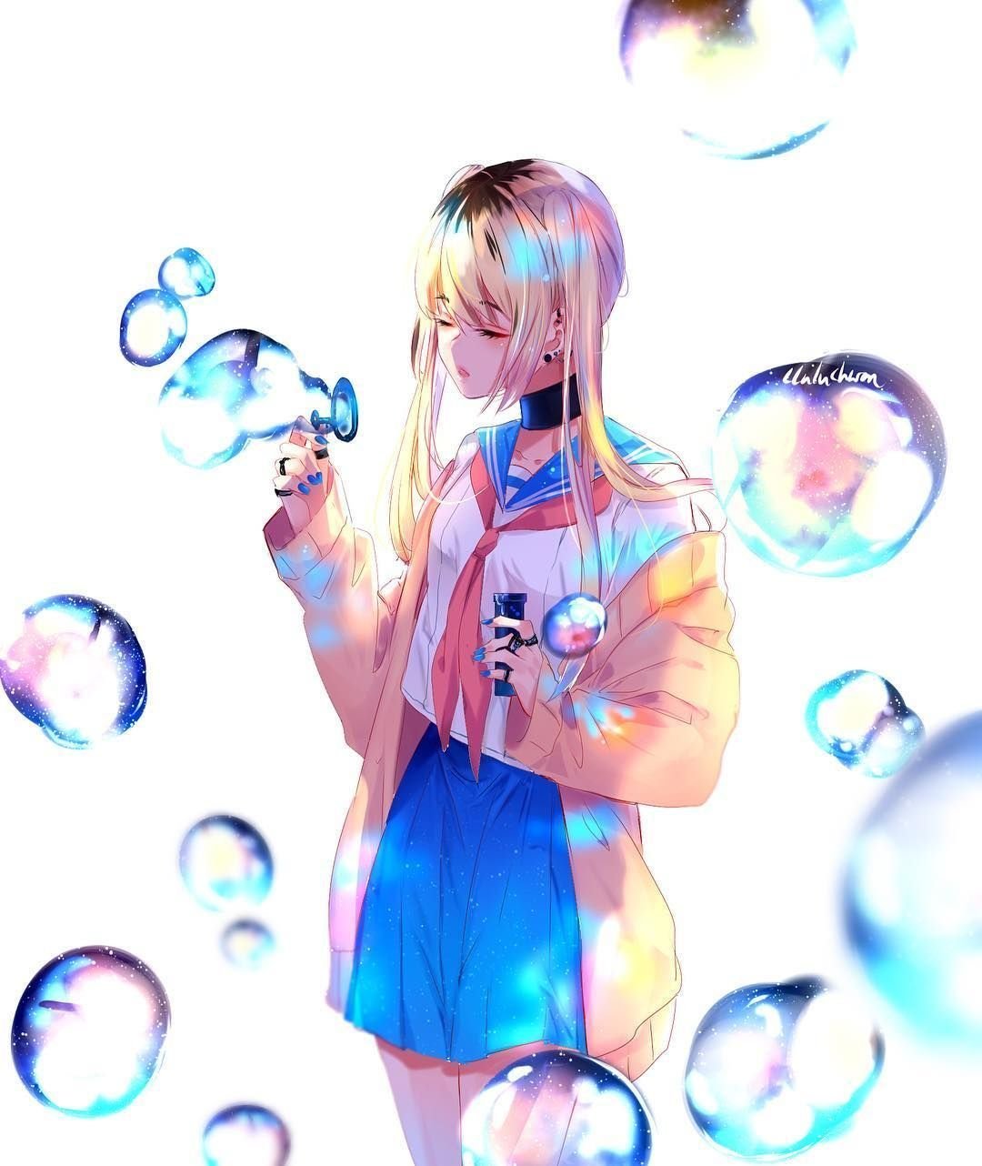 Разноцветные мыльные пузыри