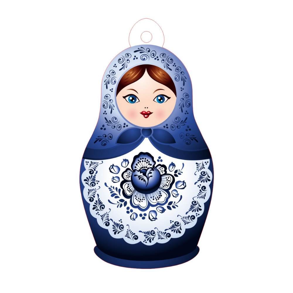 Матрёшка Гжель