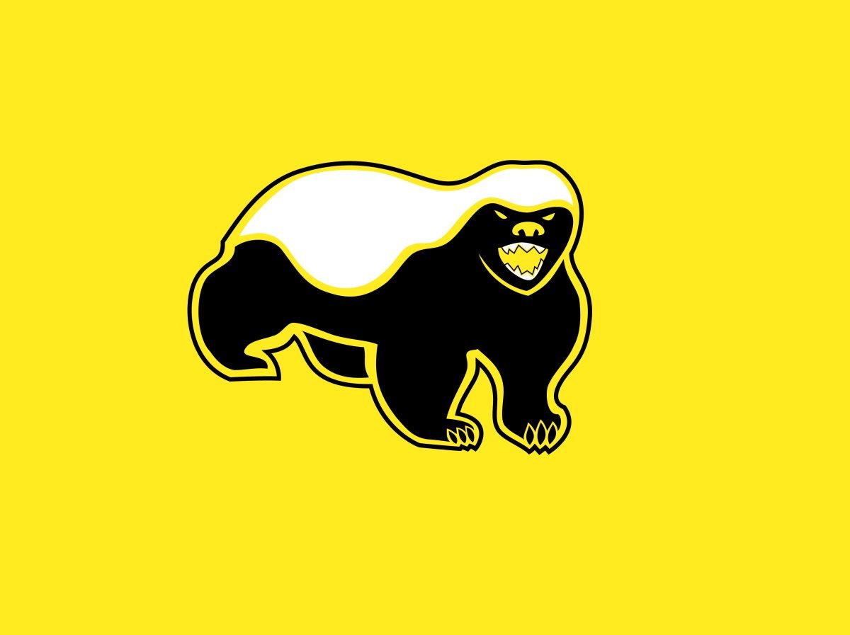 Стикеры с мёдоедом Хоня