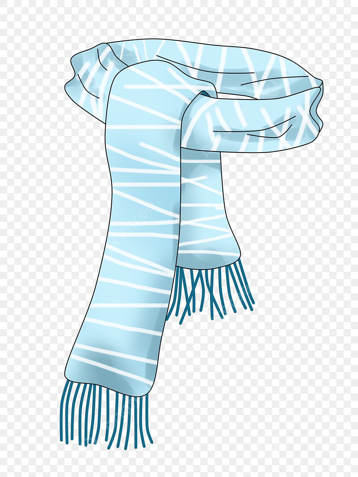 Раскраска шарф в полоску