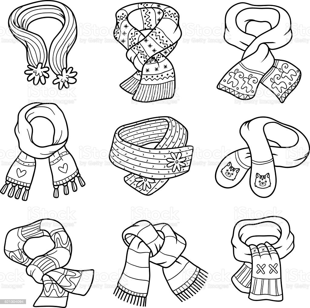 Шарфы детские вязаные