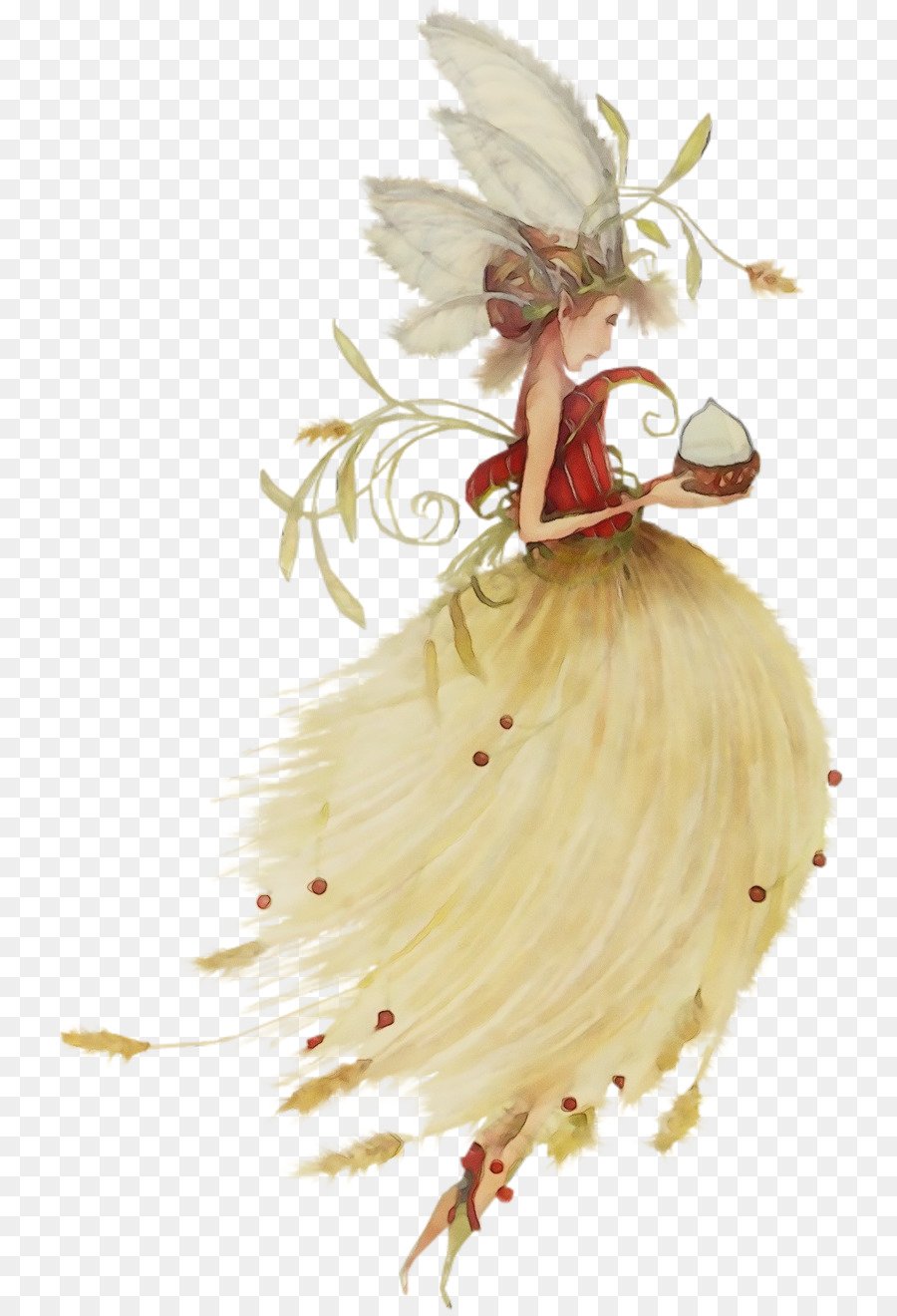 Фея осени на прозрачном фоне
