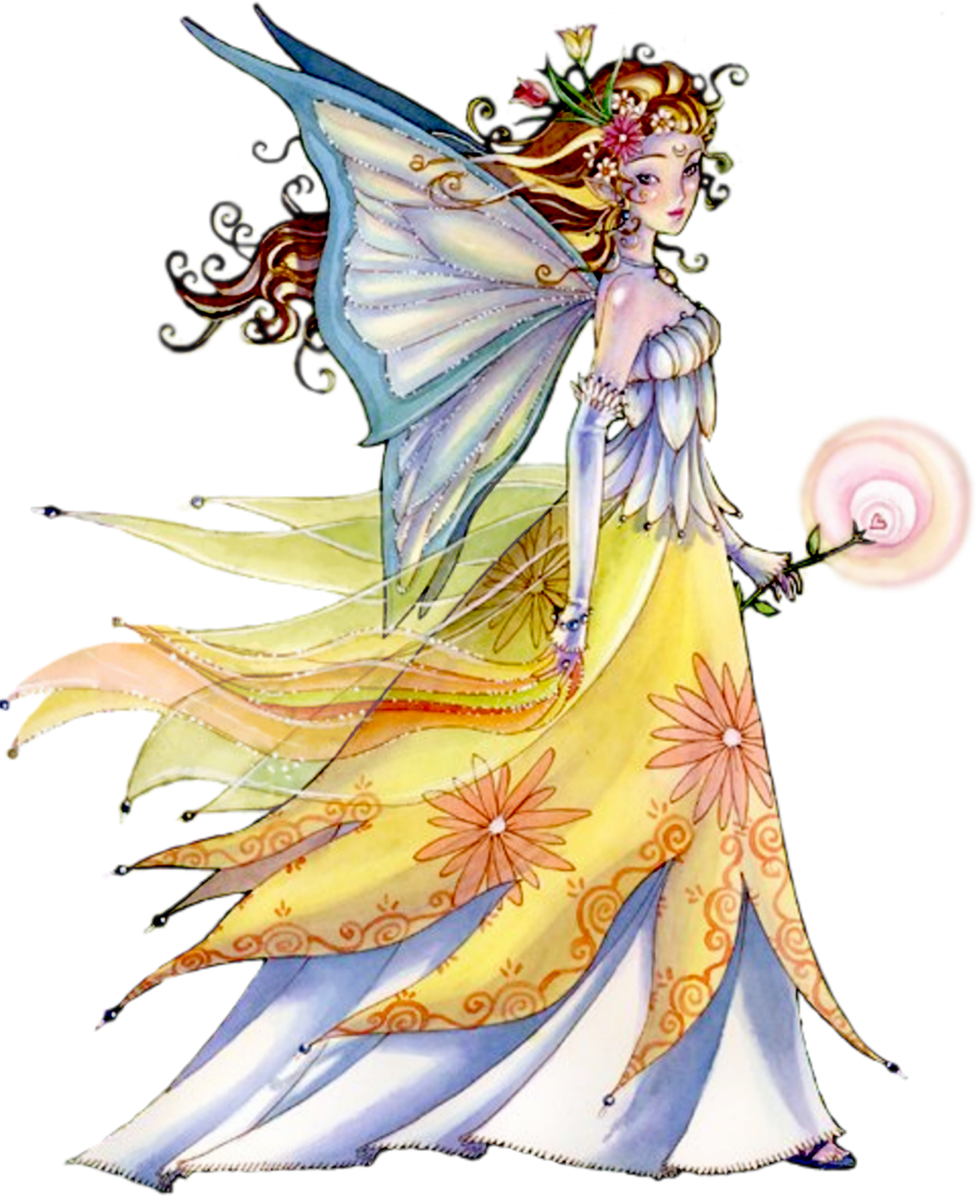 Сказочные феи на прозрачном фоне