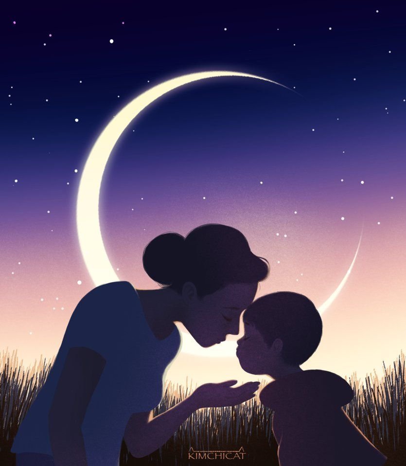 Мама с младенцем арт