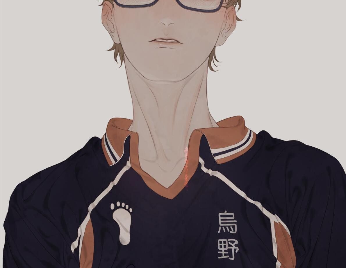 Аниме волейбол Тсукишима