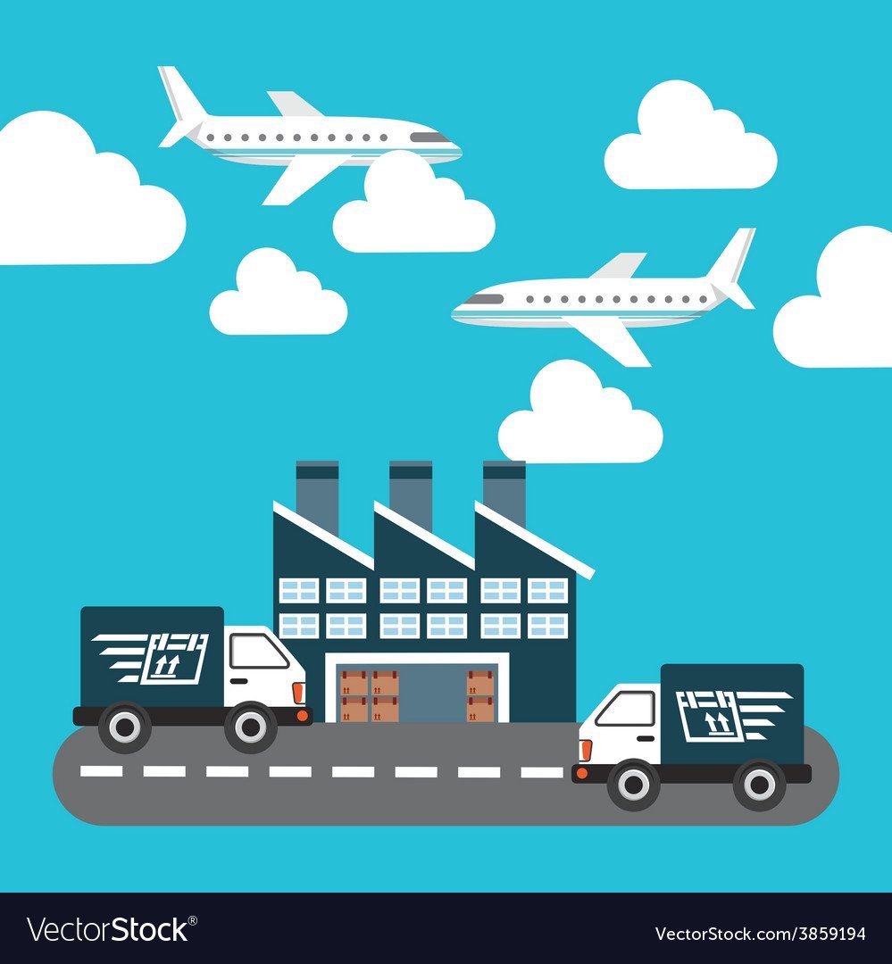 Транспортная логистика вектор