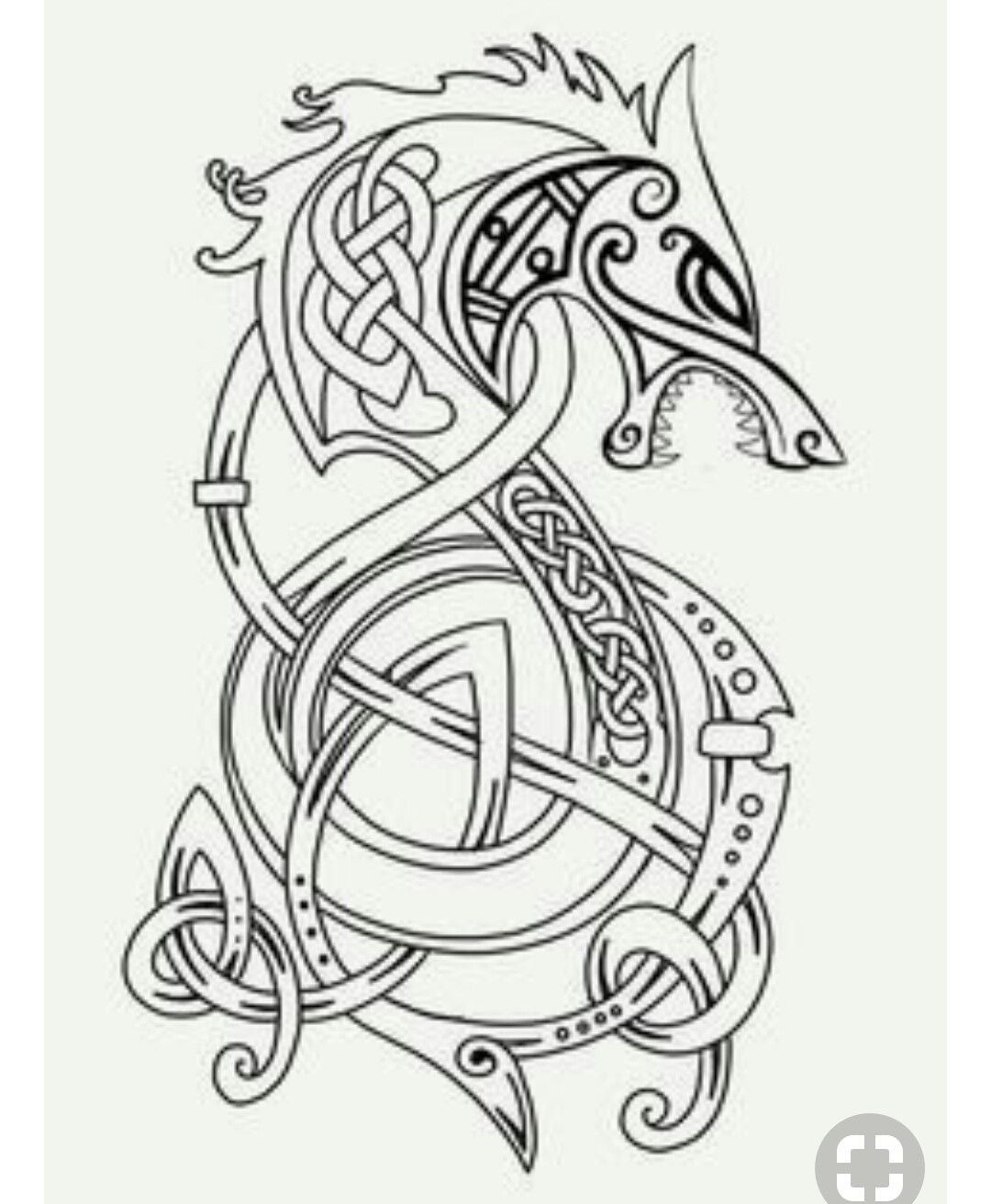 Скандинавский орнамент Фенрир