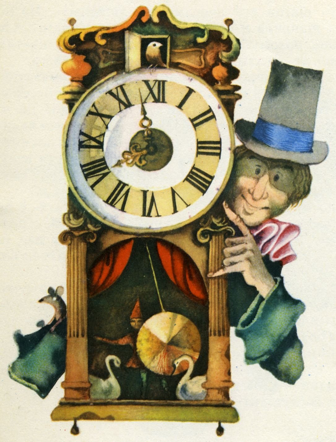 Трафарет старинных часов