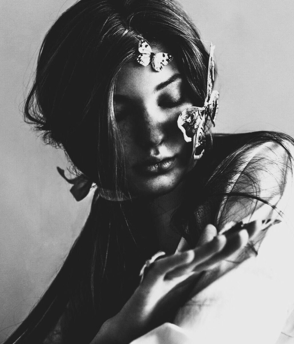 Девушки Эстетика черно белые