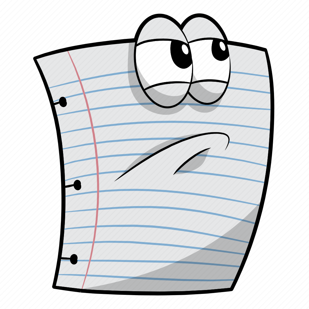 Мультяшные листы бумаги