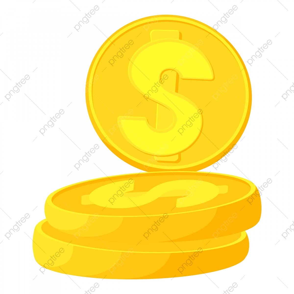 Золотые монетки мультяшные