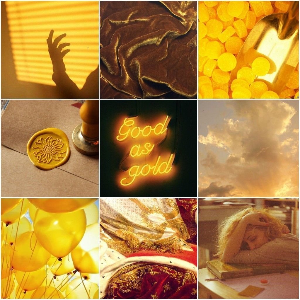 Эстетика жёлтого цвета коллаж