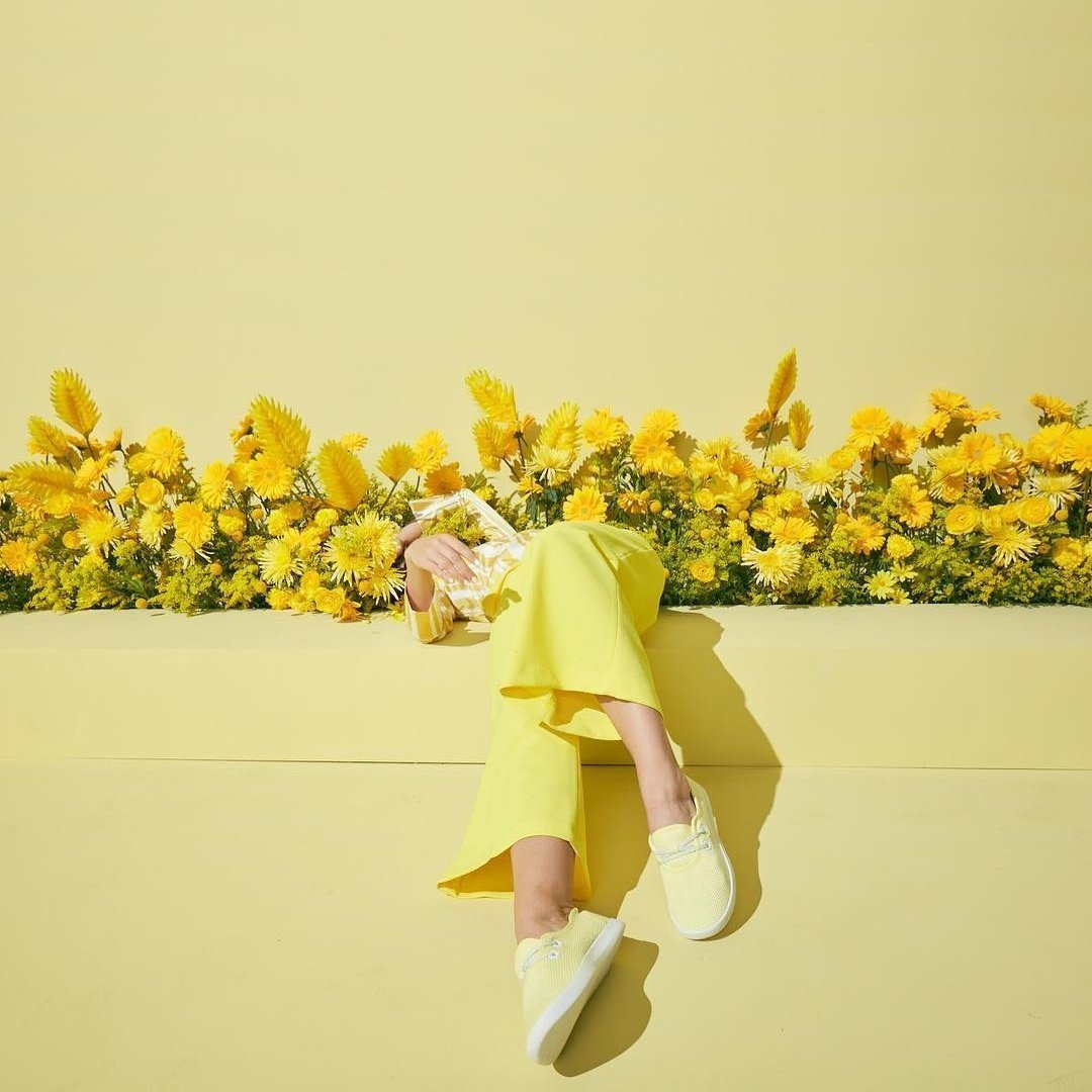 Фотосессия на желтом фоне