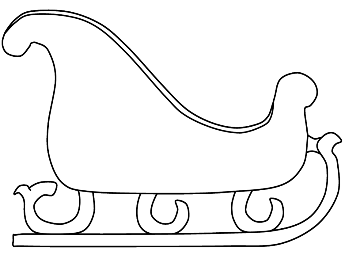 Новогодние сани на прозрачном фоне