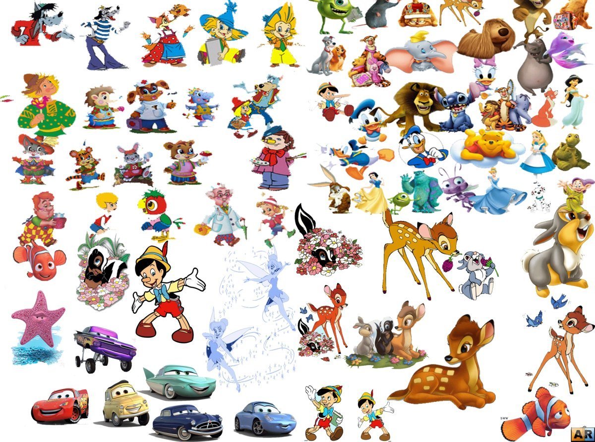 Персонажи из детских мультфильмов
