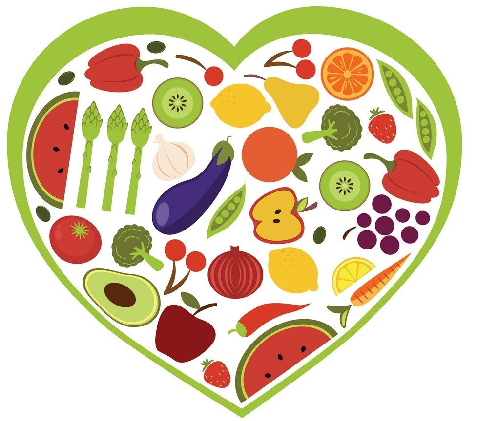 Здоровое питание в виде сердца