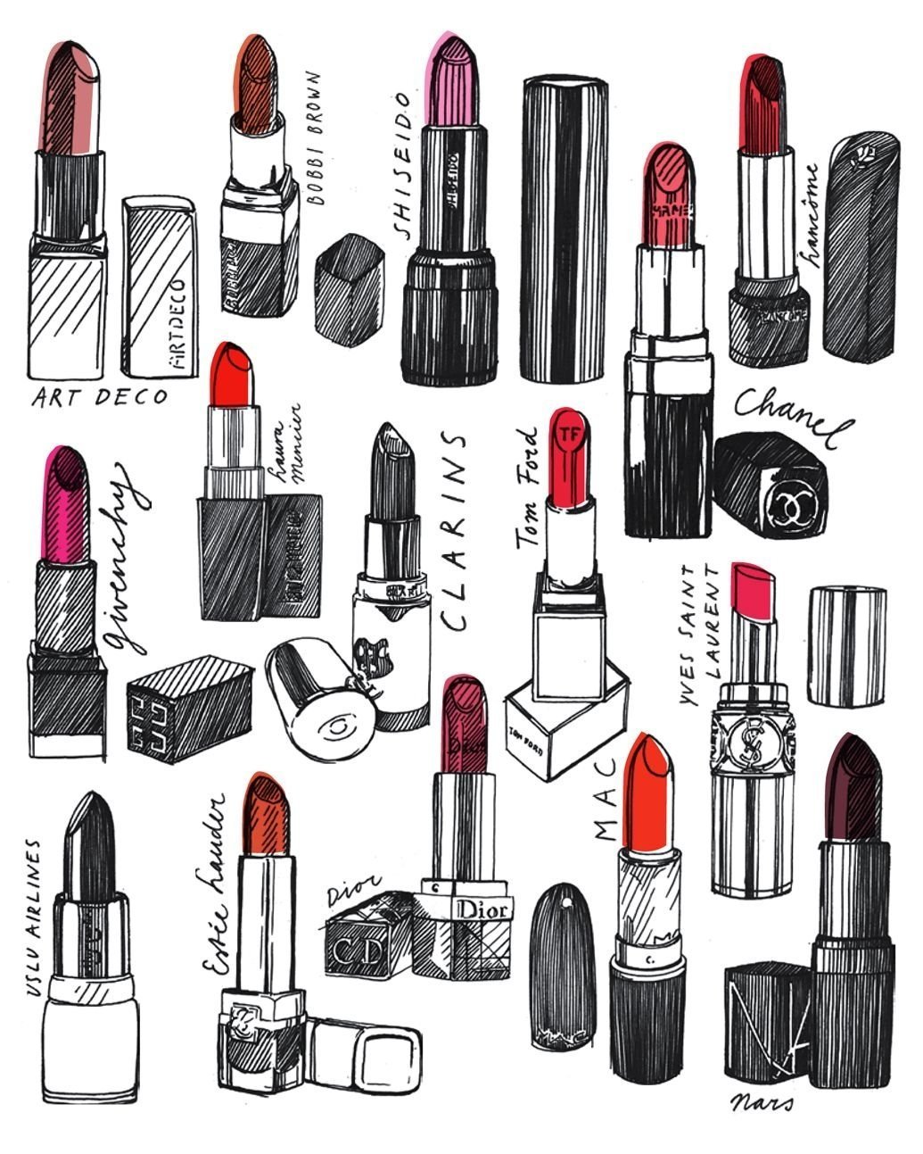 Зарисовка помады