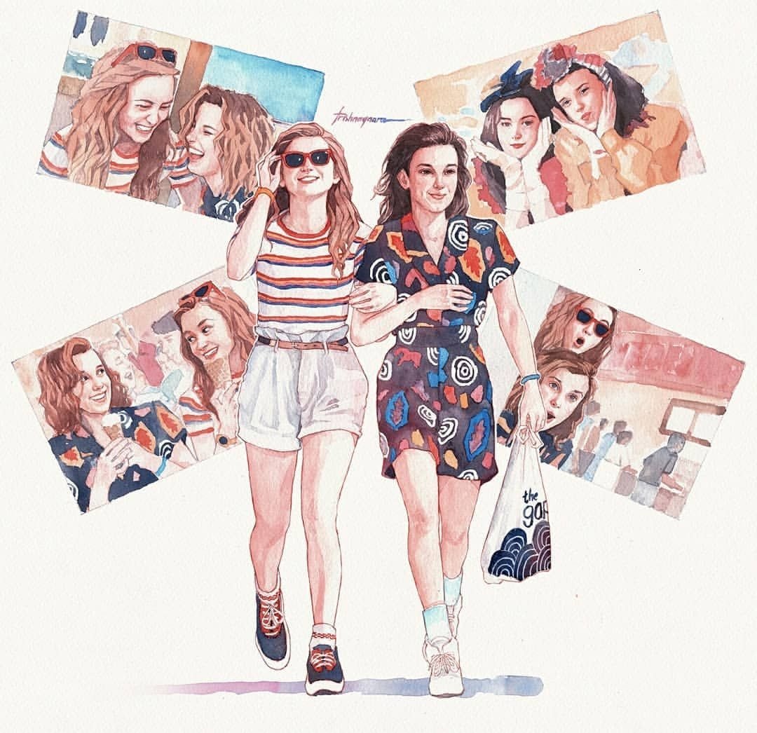 Очень странные дела арты для срисовки