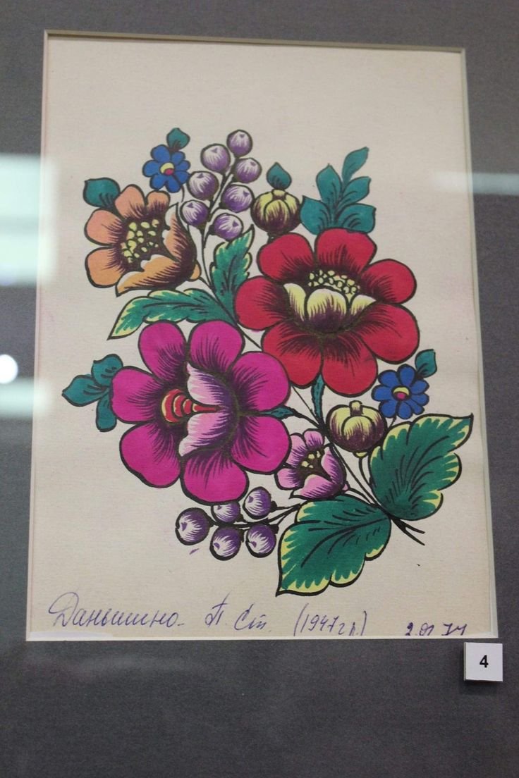 Полхов Майданская роспись цветы с наводкой