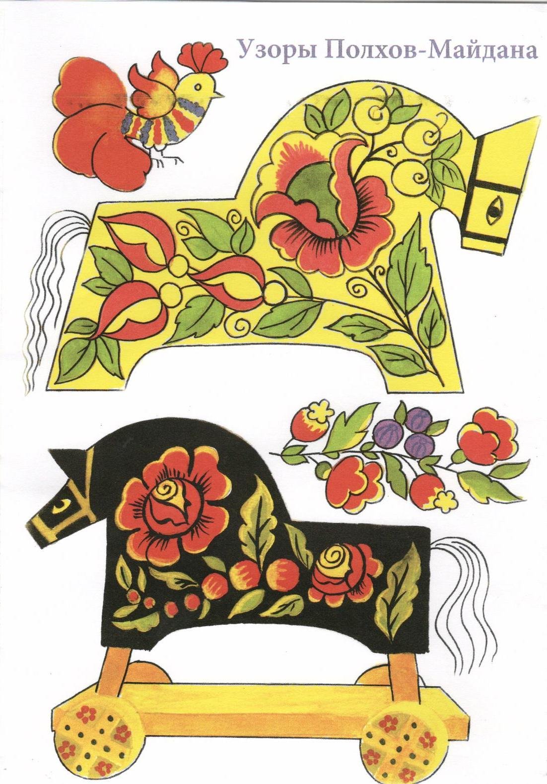 Элементы росписи Покров Майданской