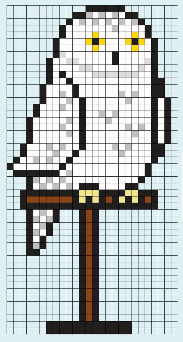 Рисование по клеточкам Гарри Поттер