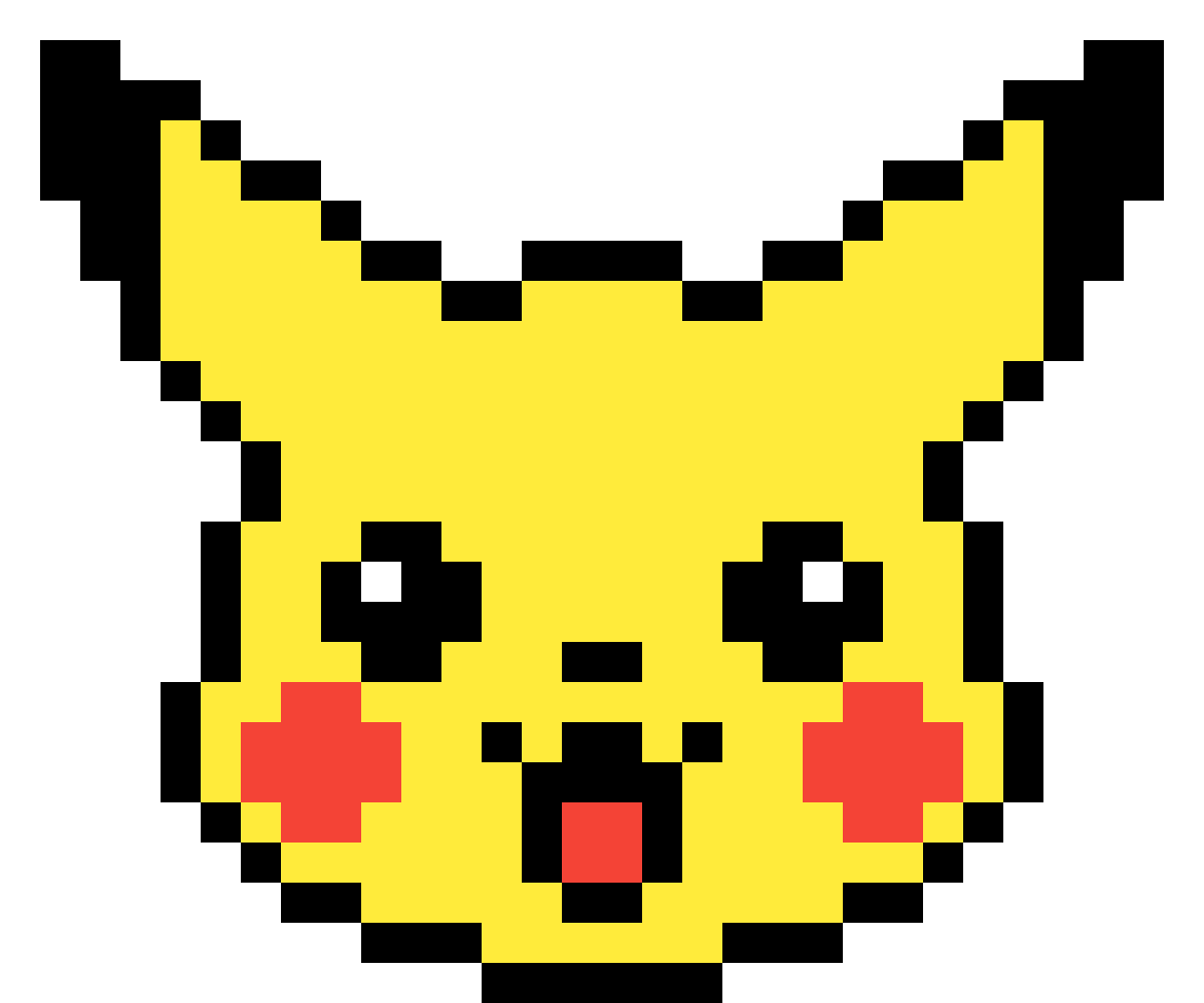 Рисунки по клеточкам Пикачу