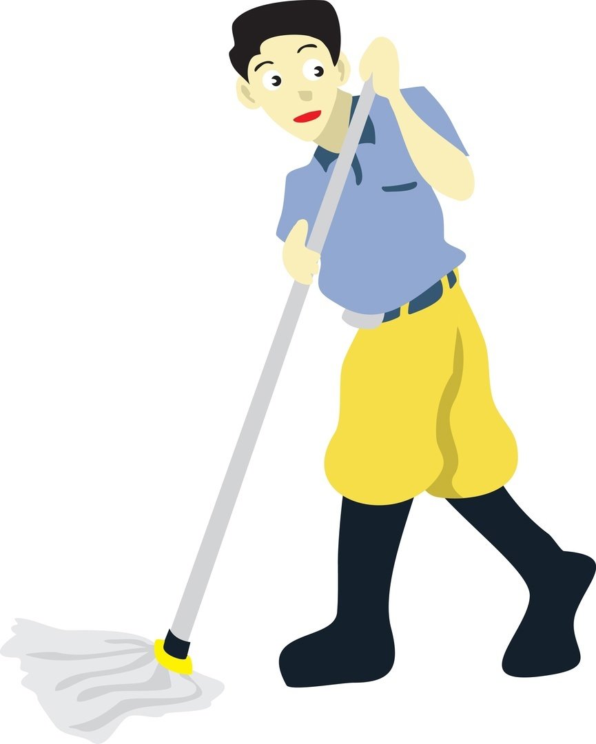 Тетка со шваброй