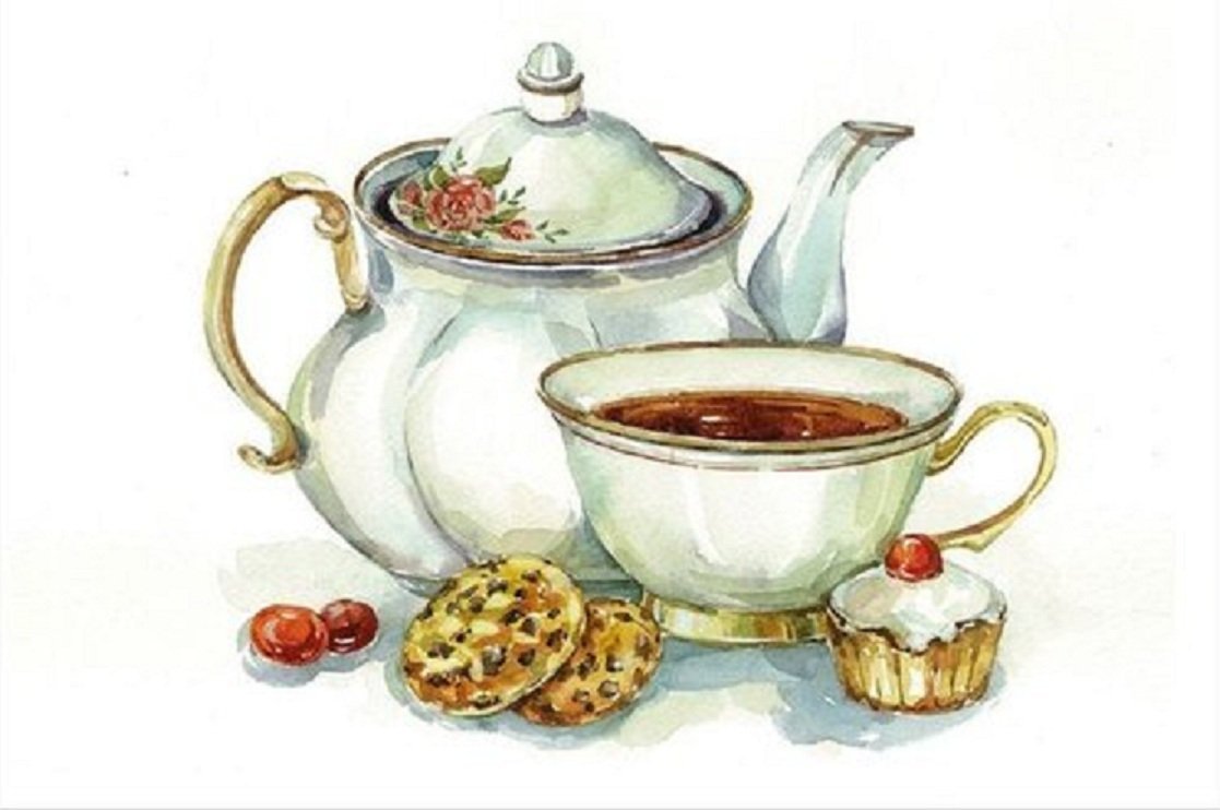 Рисование чайный сервиз