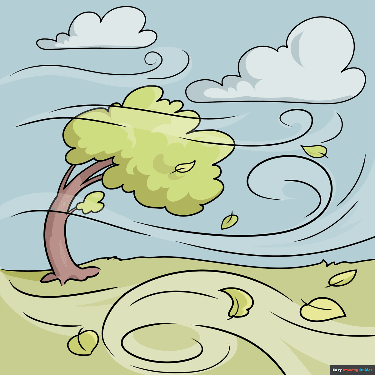 Ветер иллюстрация