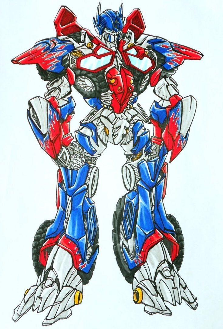 Рисунки трансформеры Оптимус Прайм