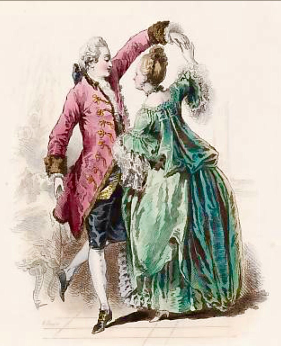 Костюм Франции 18 века в стиле рококо