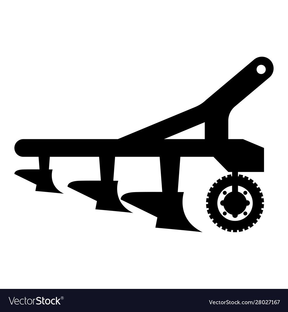 Пиктограмма трактор с плугом